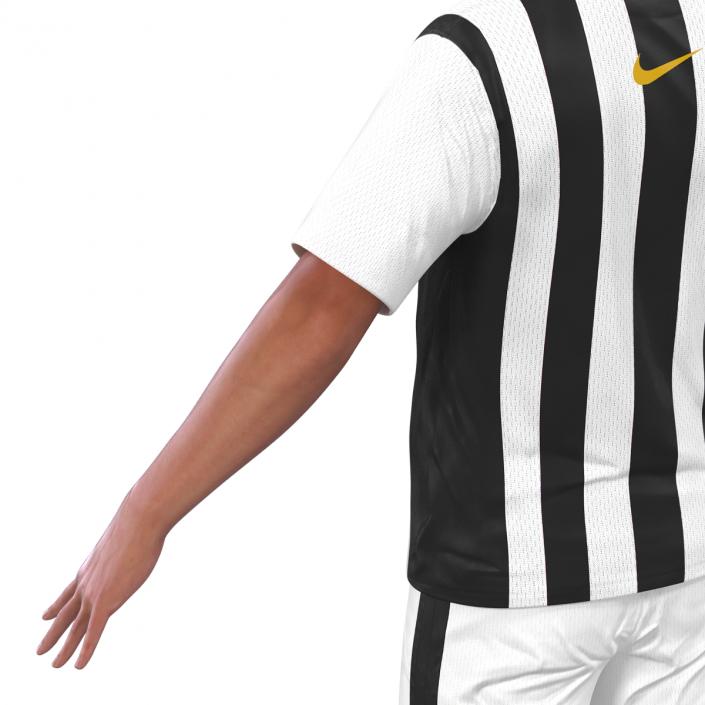 3D Soccer Player Juventus Rigged 2