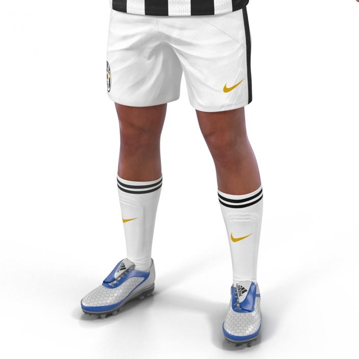 3D Soccer Player Juventus Rigged 2