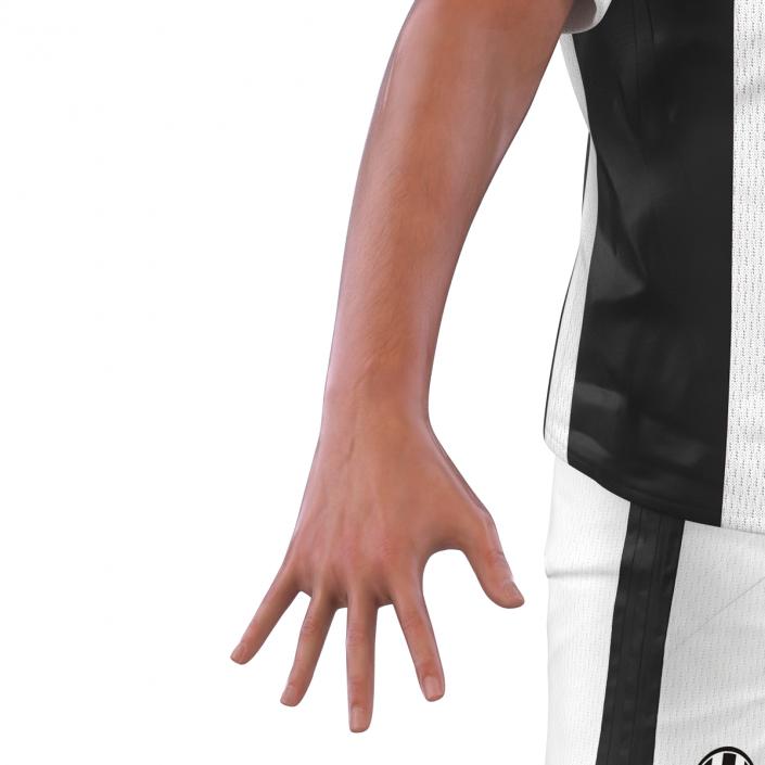 3D Soccer Player Juventus Rigged 2