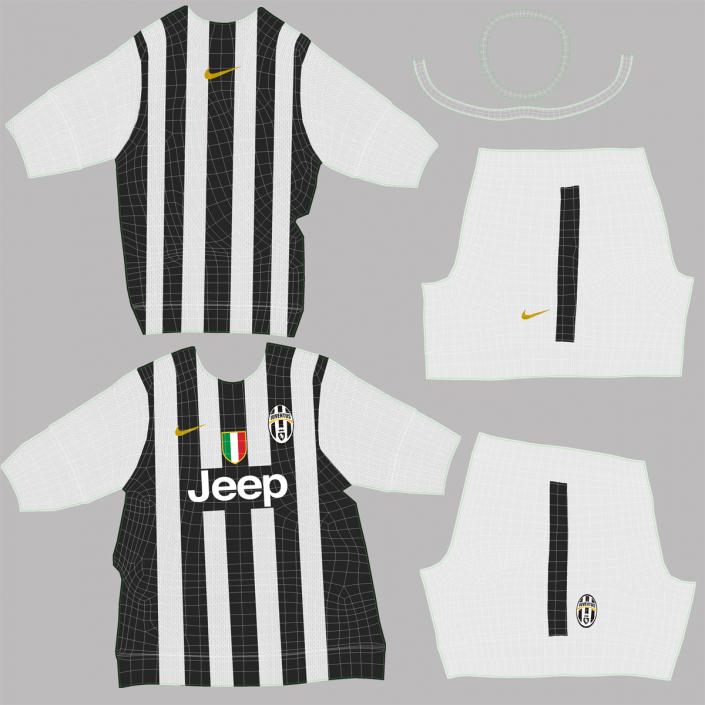 3D Soccer Player Juventus Rigged 2