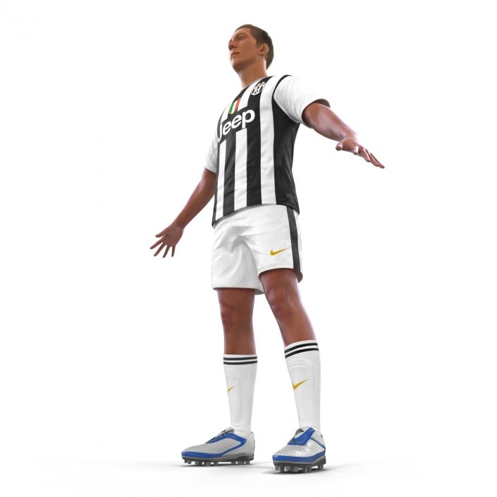 Soccer Player Juventus Rigged 3D model