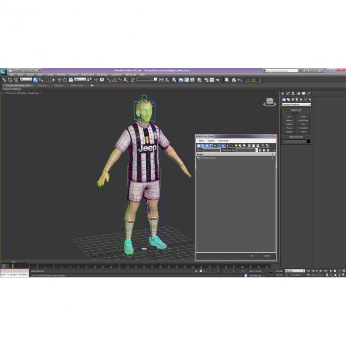 Soccer Player Juventus Rigged 3D model