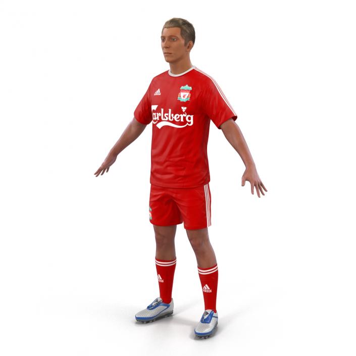 Soccer Player Liverpool Rigged 2 3D