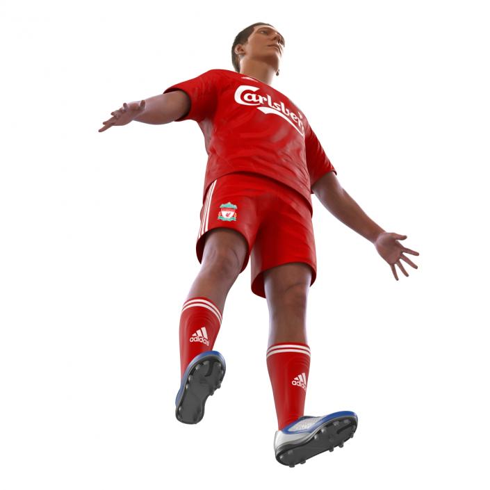 Soccer Player Liverpool Rigged 2 3D