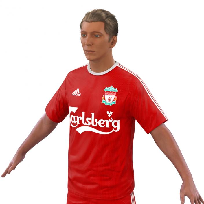 Soccer Player Liverpool Rigged 2 3D