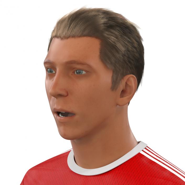 Soccer Player Liverpool Rigged 2 3D