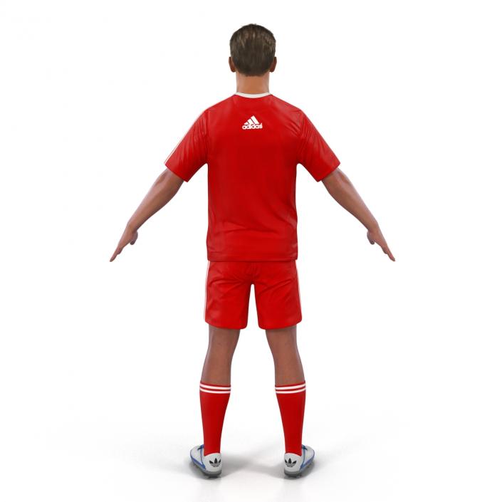 3D model Soccer Player Liverpool Rigged