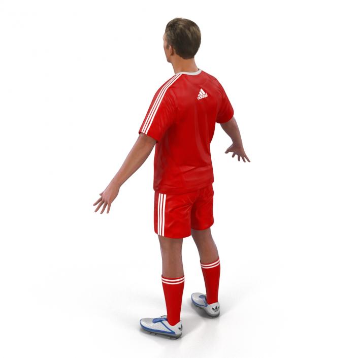 3D model Soccer Player Liverpool Rigged