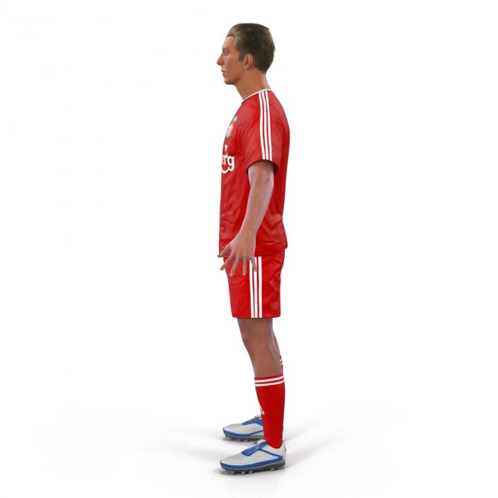 3D model Soccer Player Liverpool Rigged