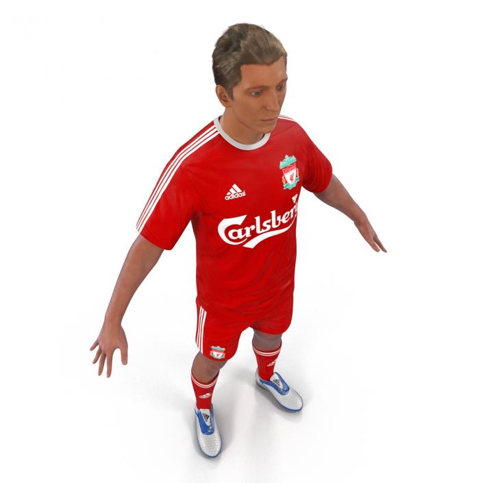 3D model Soccer Player Liverpool Rigged