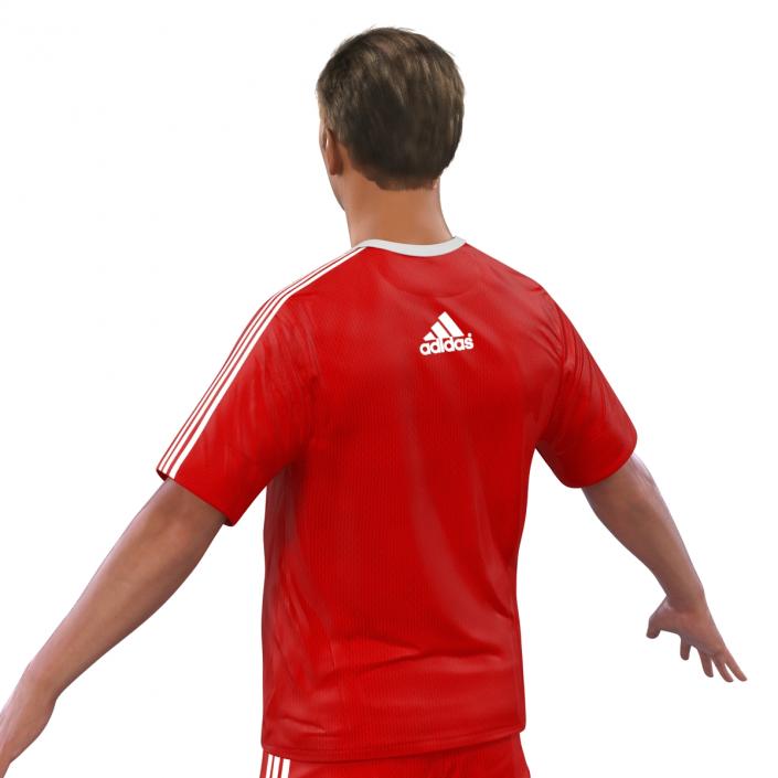 3D model Soccer Player Liverpool Rigged