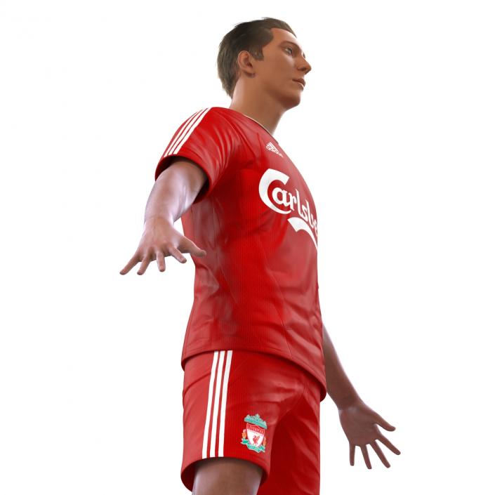 3D model Soccer Player Liverpool Rigged