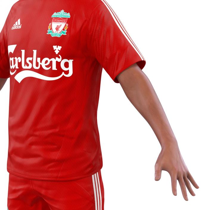 3D model Soccer Player Liverpool Rigged