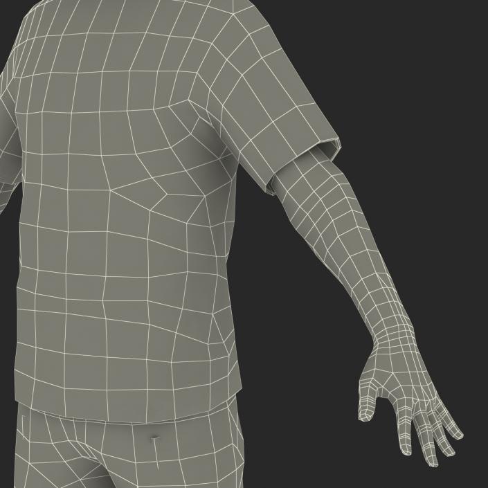 3D model Soccer Player Liverpool Rigged