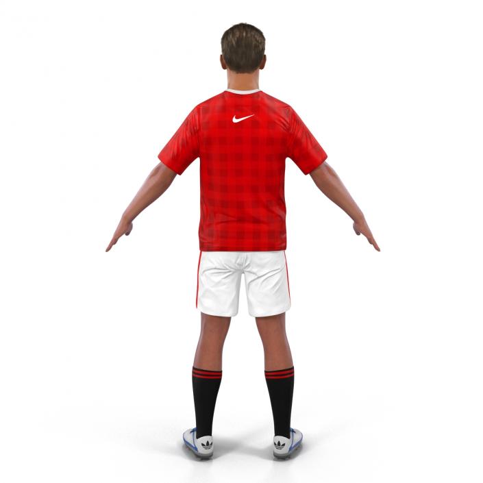 3D model Soccer Player Manchester United Rigged 2