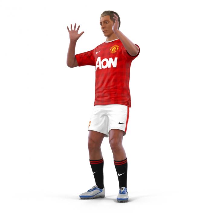 3D model Soccer Player Manchester United Rigged 2