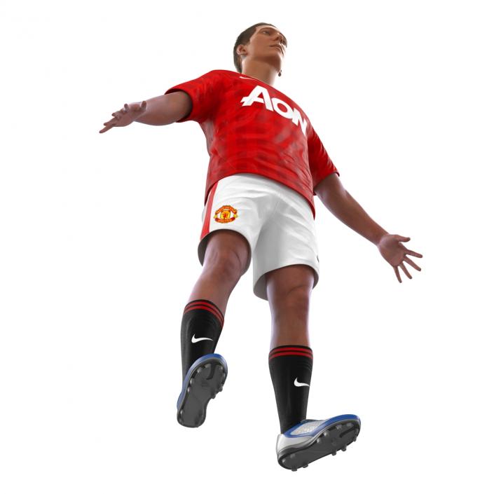 3D model Soccer Player Manchester United Rigged 2