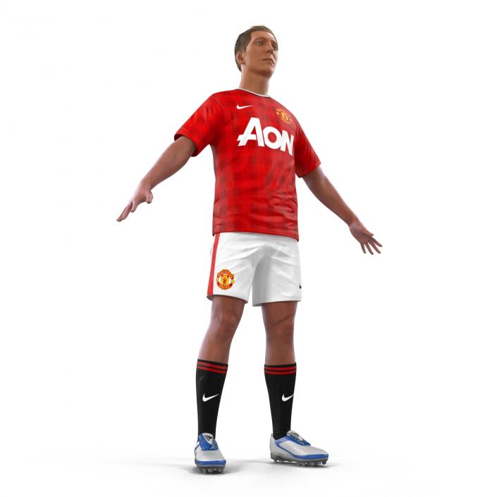 3D model Soccer Player Manchester United Rigged 2