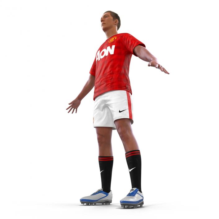 3D model Soccer Player Manchester United Rigged 2