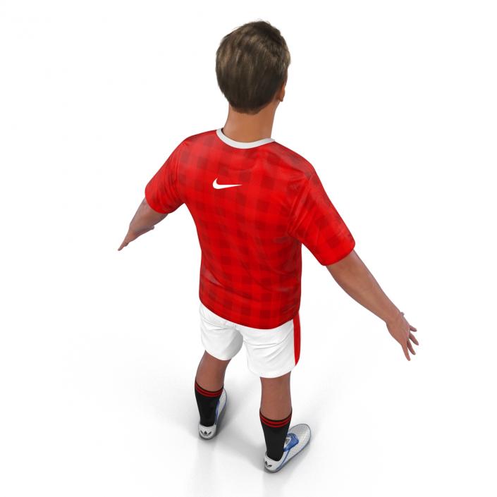 3D model Soccer Player Manchester United Rigged 2