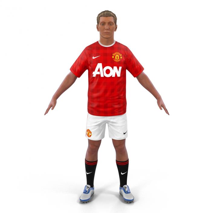 3D Soccer Player Manchester United Rigged model