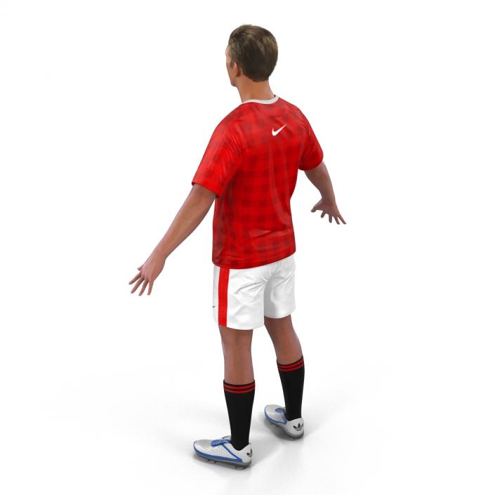 3D Soccer Player Manchester United Rigged model