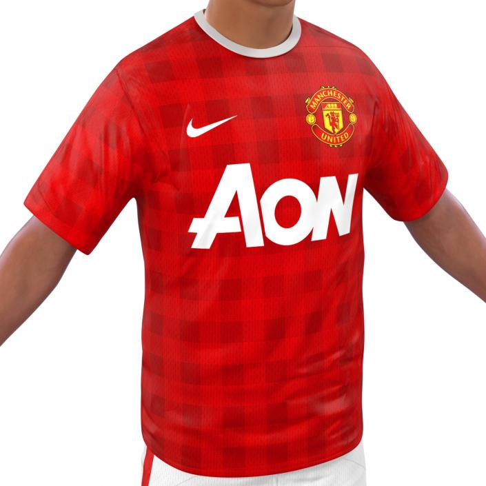 3D Soccer Player Manchester United Rigged model