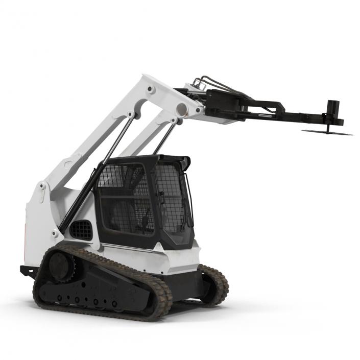 Compact Tracked Loader With Brush Saw Rigged 3D model