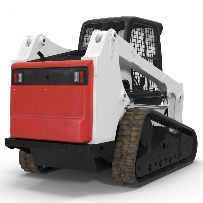 Compact Tracked Loader With Brush Saw Rigged 3D model