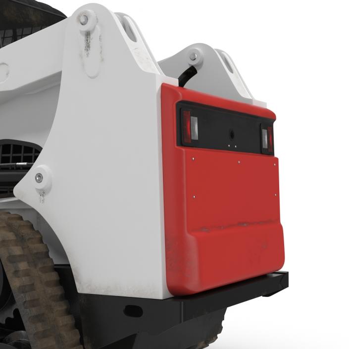 Compact Tracked Loader With Brush Saw Rigged 3D model