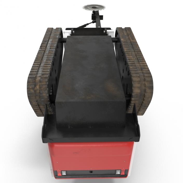 Compact Tracked Loader With Brush Saw Rigged 3D model