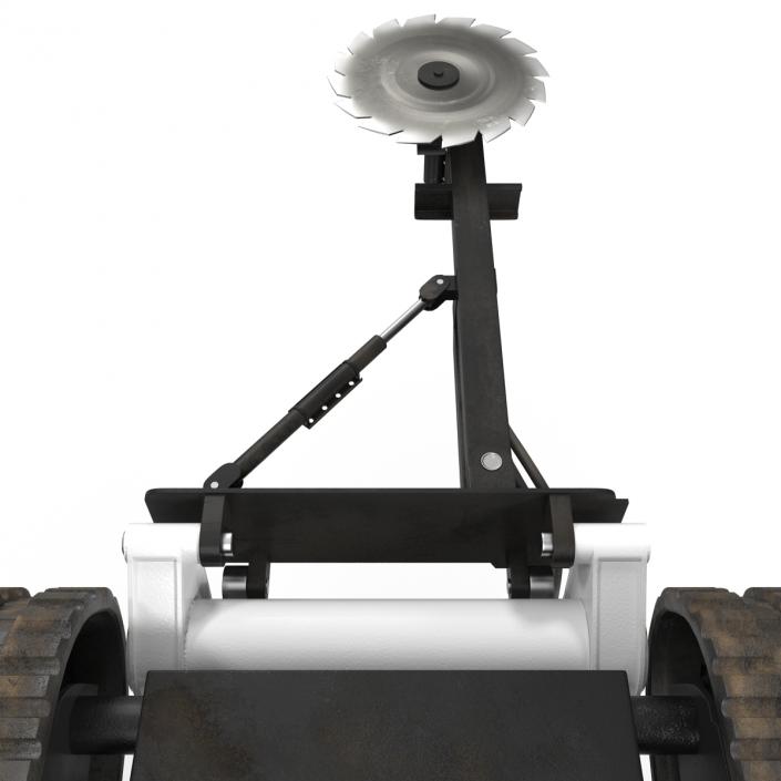 Compact Tracked Loader With Brush Saw Rigged 3D model