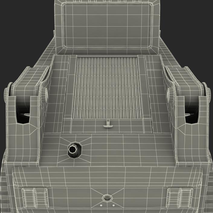 Compact Tracked Loader With Brush Saw Rigged 3D model