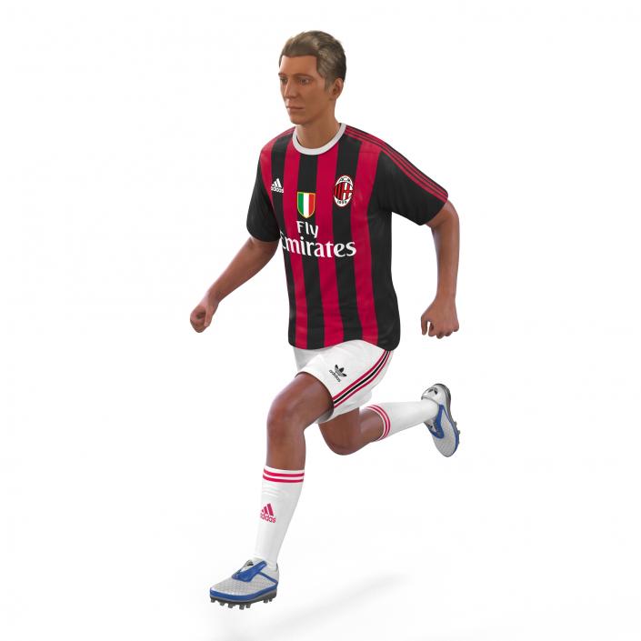 3D Soccer Player Milan Rigged 2 model