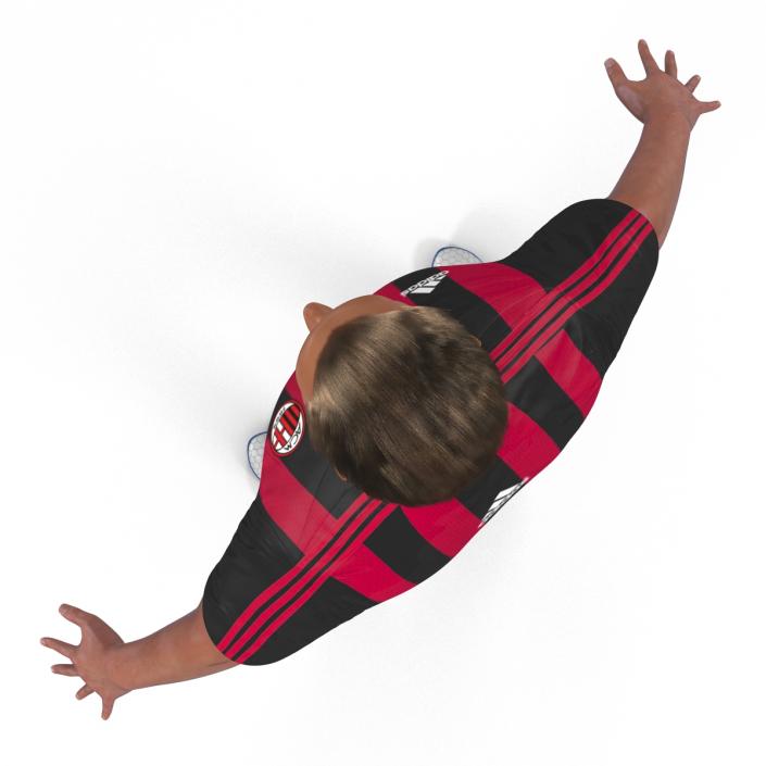 3D Soccer Player Milan Rigged 2 model