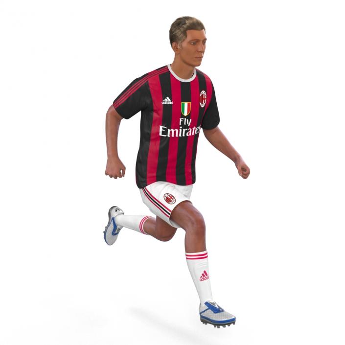 3D Soccer Player Milan Rigged 2 model