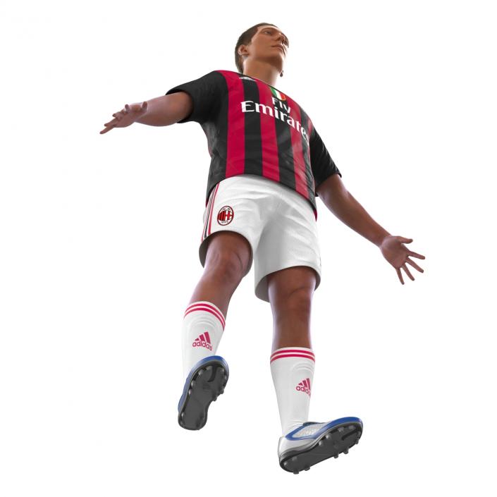 3D Soccer Player Milan Rigged 2 model