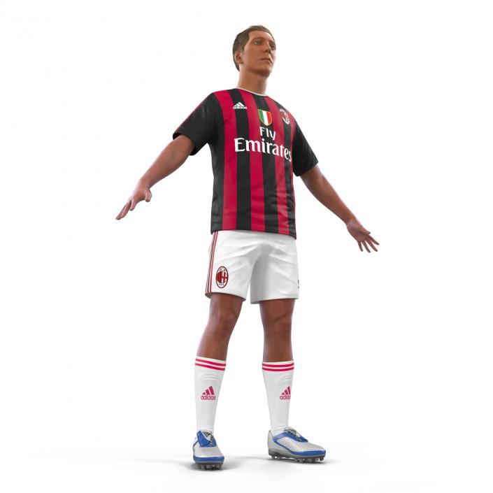 3D Soccer Player Milan Rigged 2 model