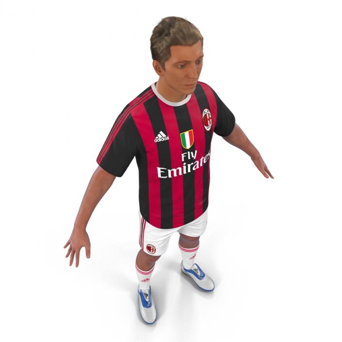 3D Soccer Player Milan Rigged 2 model