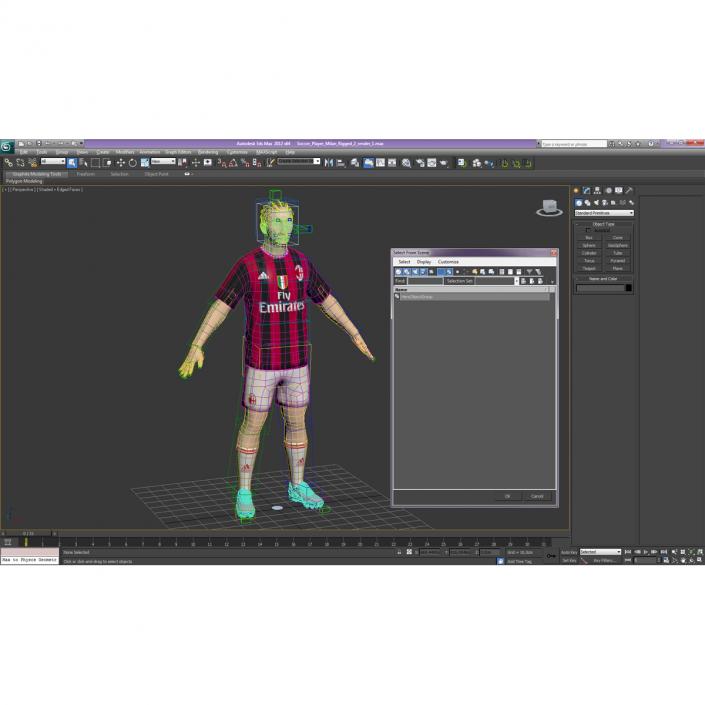 3D Soccer Player Milan Rigged 2 model