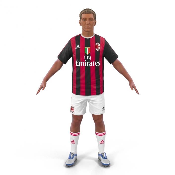 3D Soccer Player Milan Rigged