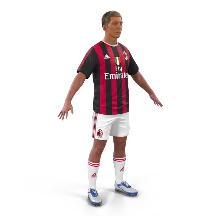 3D Soccer Player Milan Rigged