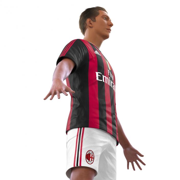 3D Soccer Player Milan Rigged