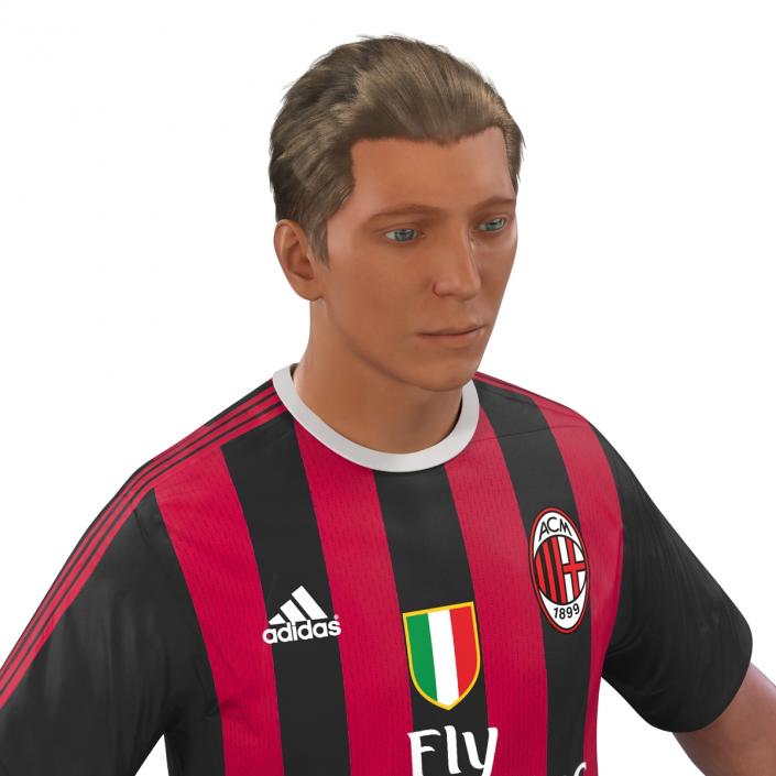 3D Soccer Player Milan Rigged