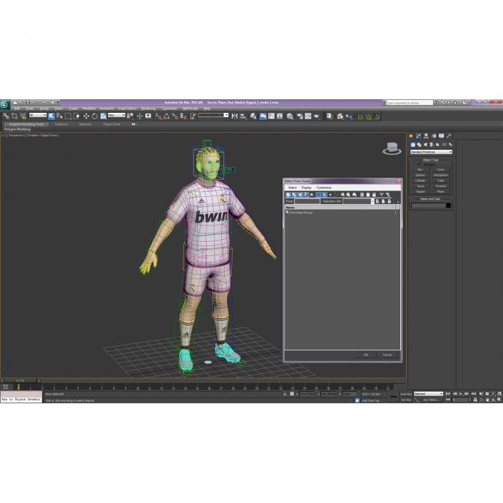 Soccer Player Real Madrid Rigged 2 3D model