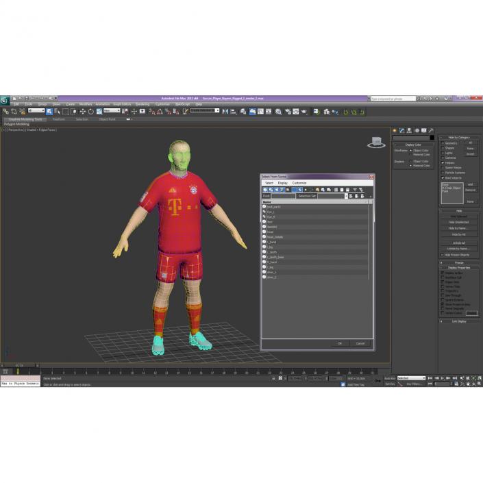 3D model Soccer Player Bayern