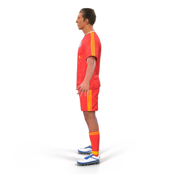 3D model Soccer Player Bayern with Hair