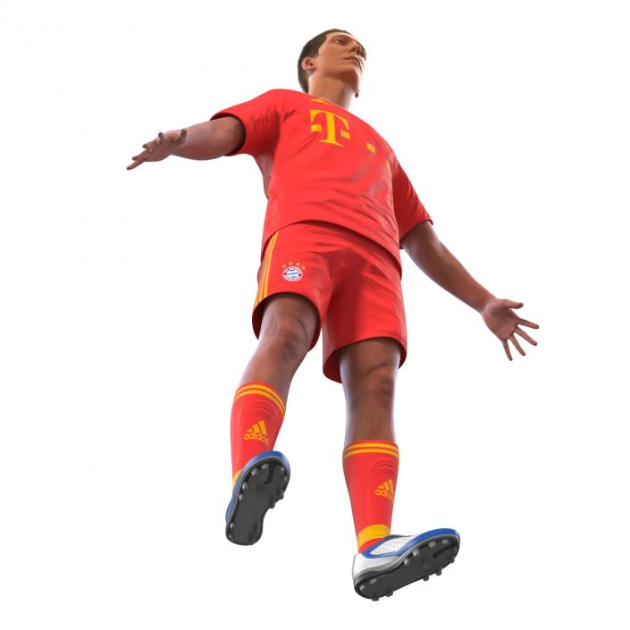 3D model Soccer Player Bayern with Hair