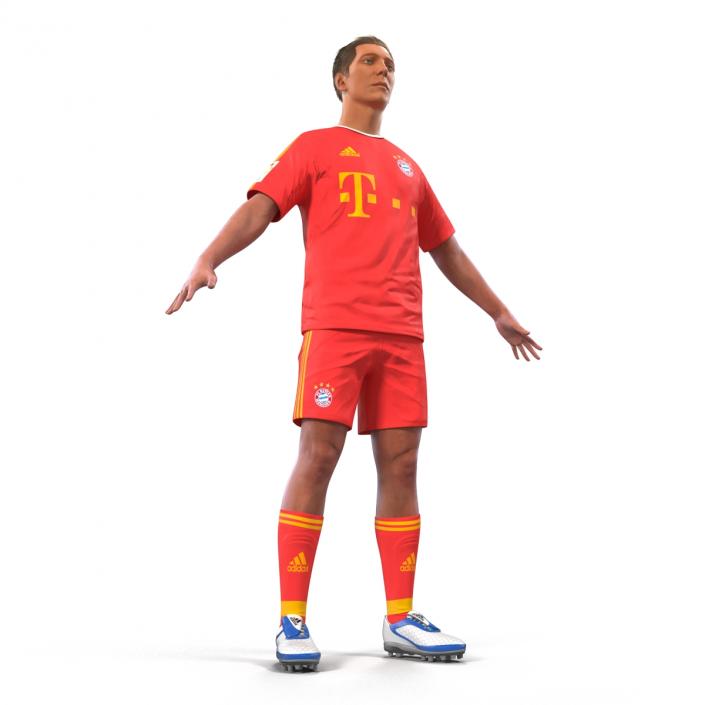 3D model Soccer Player Bayern with Hair