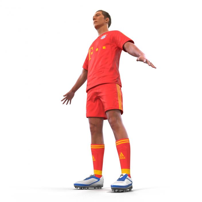 3D model Soccer Player Bayern with Hair